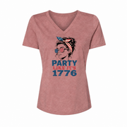 Women’s 4th of July shirt with retro patriotic girl design