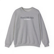 a sport gray sweatshirt with 'Mama's little helper (VODKA)' text funny mother's day, mom life, girls trip design