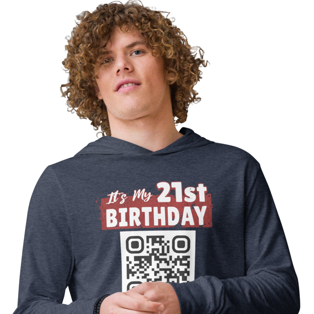It's My 21st Birthday Buy Me A Drink Lightweight Hoodie - Personalizable