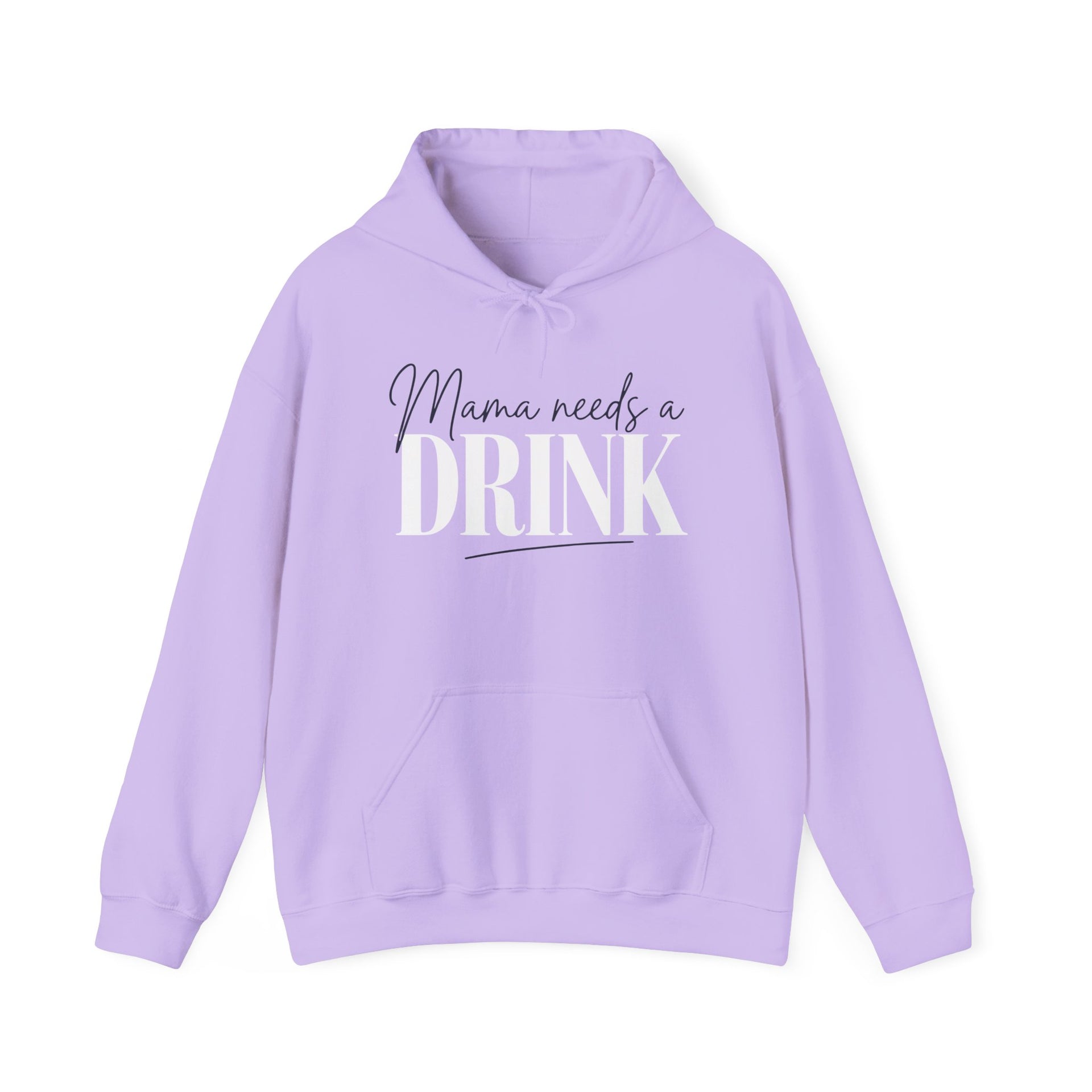 a purple hoodie with 'Mama needs a DRINK' text funny mothers day mom life design