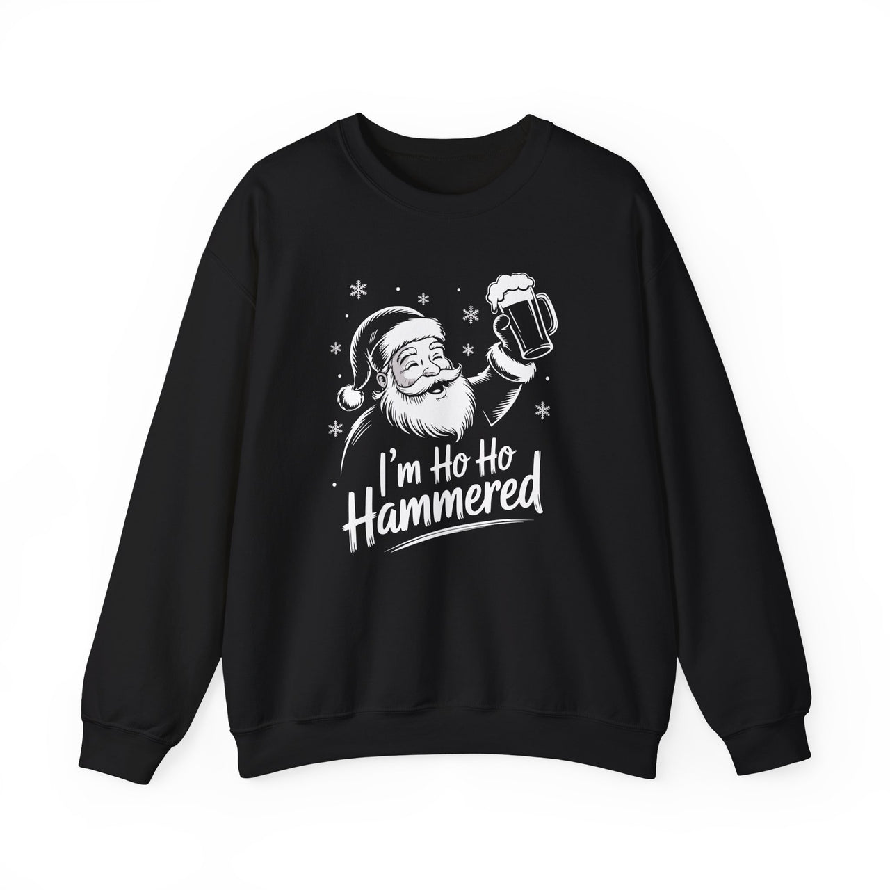 I’m Ho Ho Hammered Funny Santa Christmas Sweatshirt – Hilarious Holiday Drinking Shirt for Beer Lovers