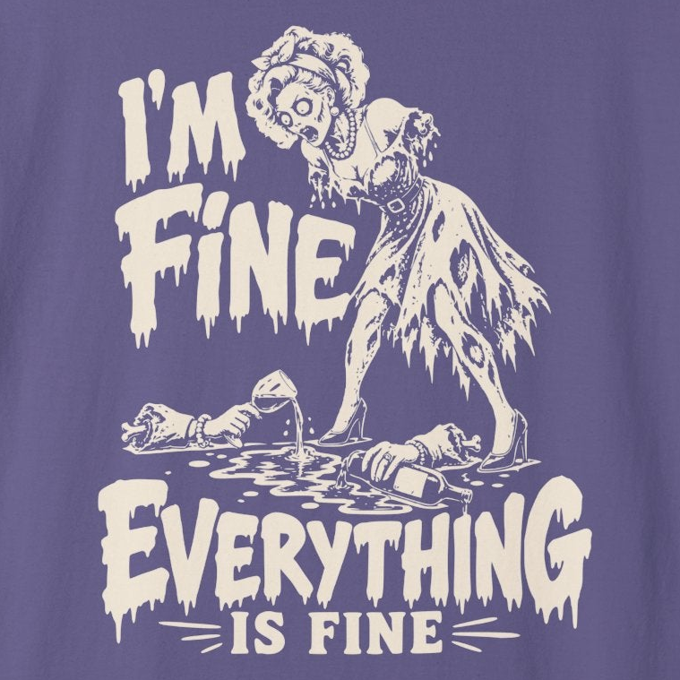 Comfort Colors I’m Fine Everything Is Fine Halloween Zombie Shirt