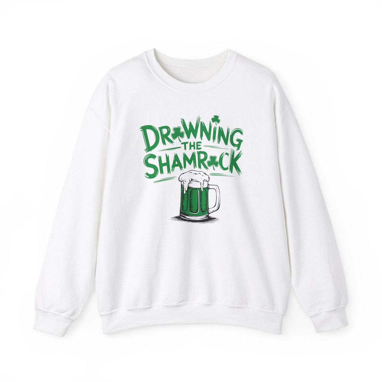 St. Patrick's Day Sweatshirt | Drowning the Shamrock | Funny Irish Shamrock Sweater for Beer Lovers