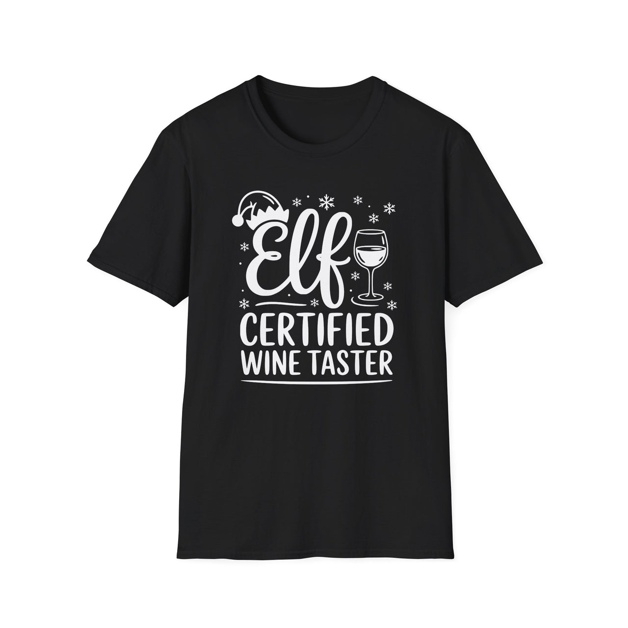 Funny Christmas T-Shirt – Elf Certified Wine Tester – Holiday Wine Lover Tee – Men’s & Women’s Christmas Shirt