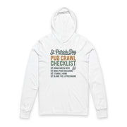 St. Patrick’s Day Pub Crawl Checklist lightweight hoodie