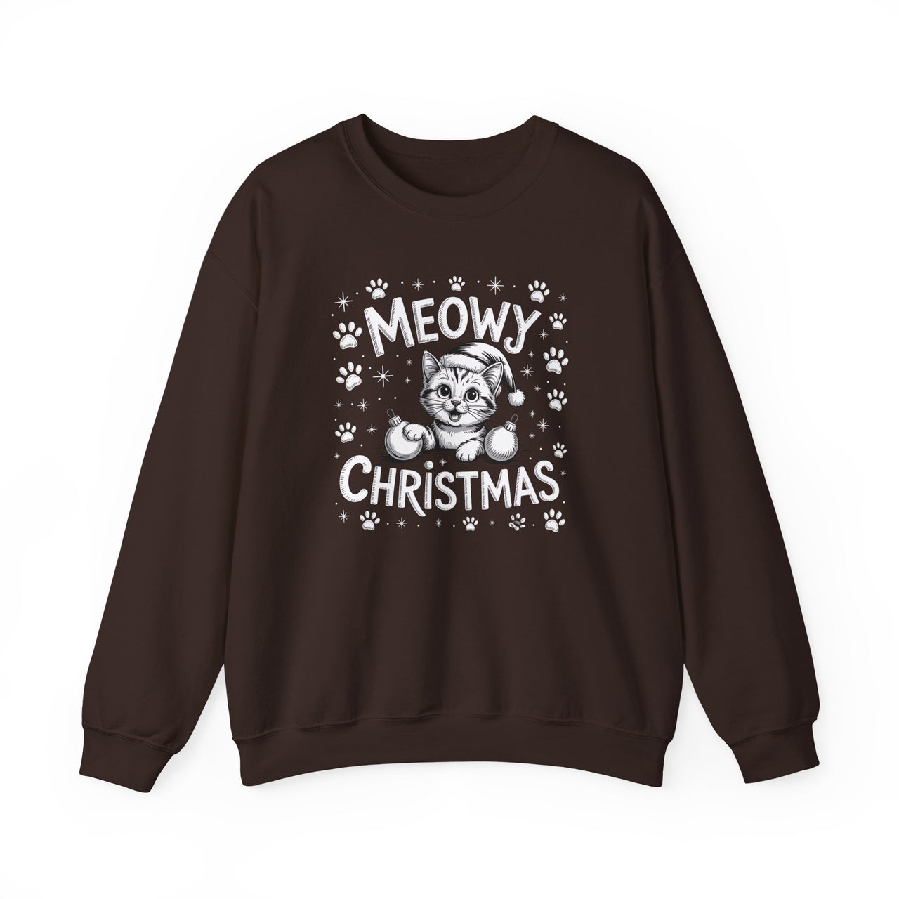 Meowy Christmas – Cute Cat Lover Holiday Sweatshirt