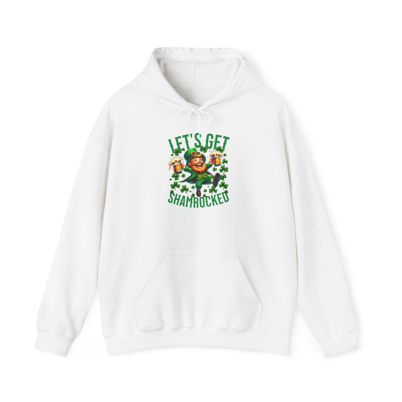 St. Patrick's Day Hoodie | Let’s Get Shamrocked | Funny Irish Drinking Pullover | Lucky Clover Hoodie