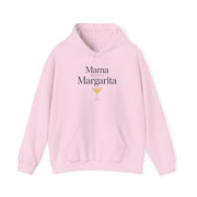a light pink hoodie with 'Mania Needs a Margarita' text and a cocktail graphic funny mother's day, girls trips, beach trips, mom life design