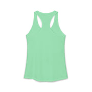 a mint racerback tank top with 'This Vacation is Sponsored by Beer' text funny spring break, beach trip, bachelorette party, girls trip, or lake season design