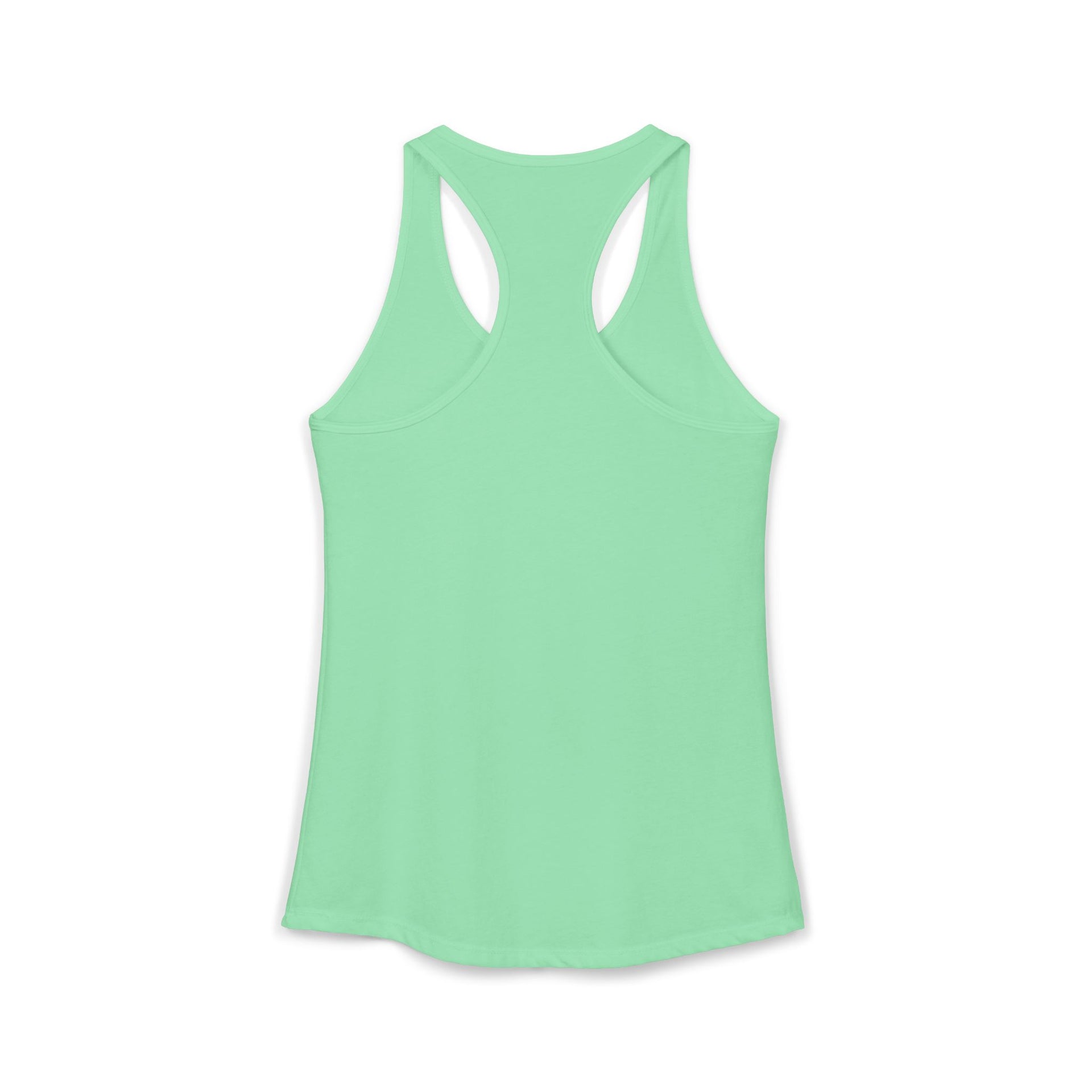 a mint racerback tank top with 'This Vacation is Sponsored by Beer' text funny spring break, beach trip, bachelorette party, girls trip, or lake season design