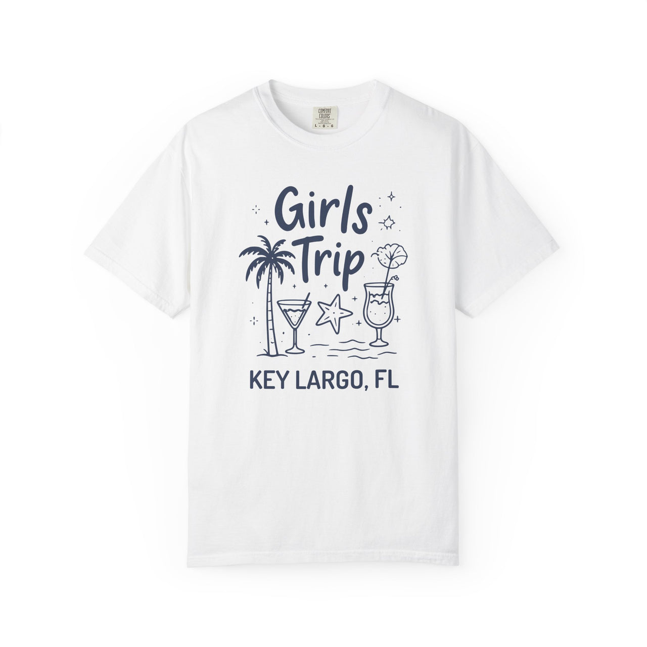Comfort Colors Girls Trip Beach Vacation Shirt with Custom Destination Text