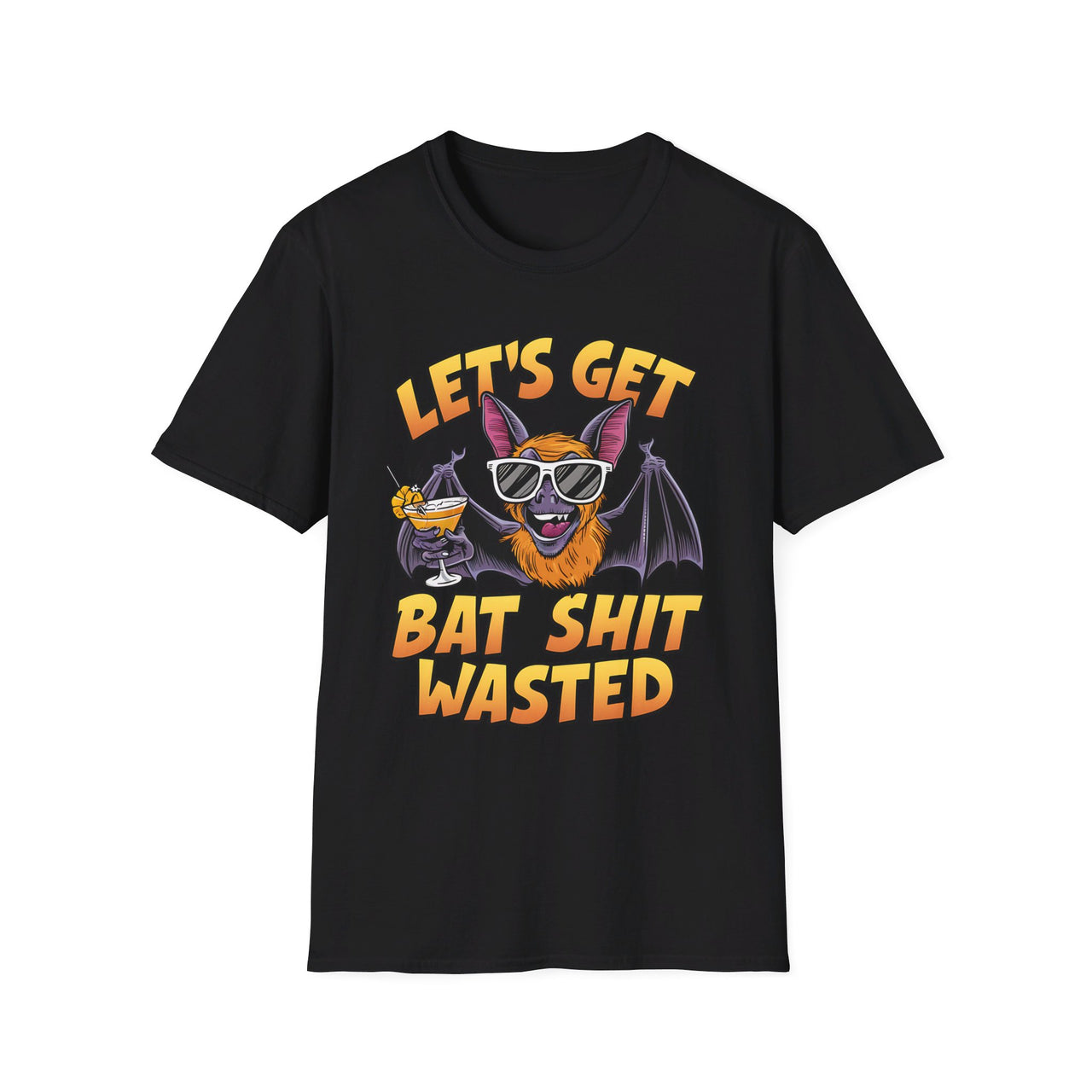 Let's Get Bat Shit Wasted Funny Halloween Tee