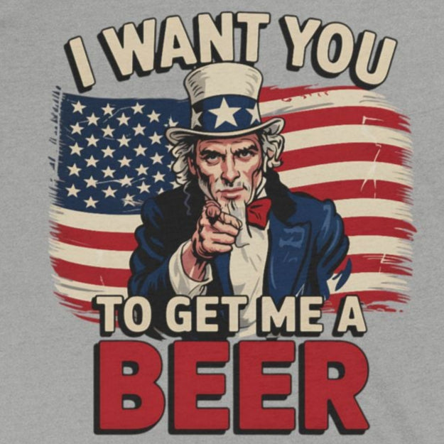 4th of July – I Want You to Get Me a Beer – Patriotic Soft Cotton Jersey Tank Top