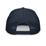 Navy Blue flat bill trucker hat  with the text "Irish Goodbye Specialist" funny St Patricks Day design