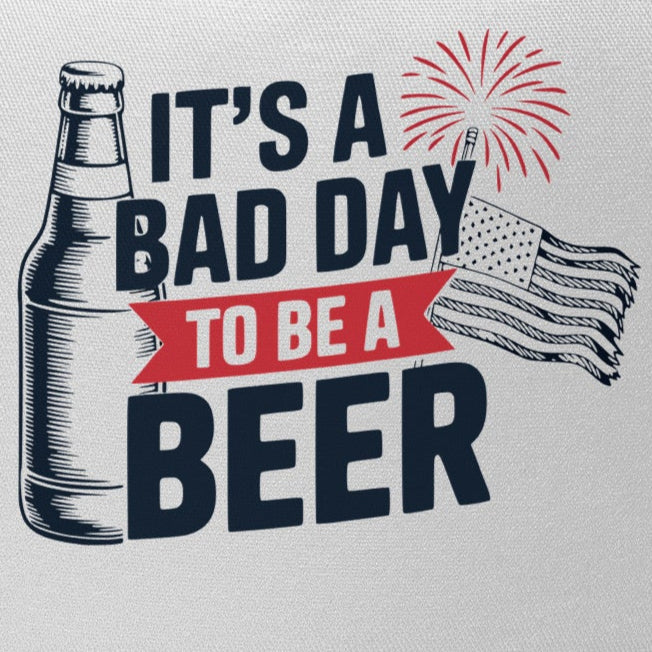 4th of July Trucker Hat – It’s a Bad Day to Be a Beer Patriotic Mesh Snapback Cap