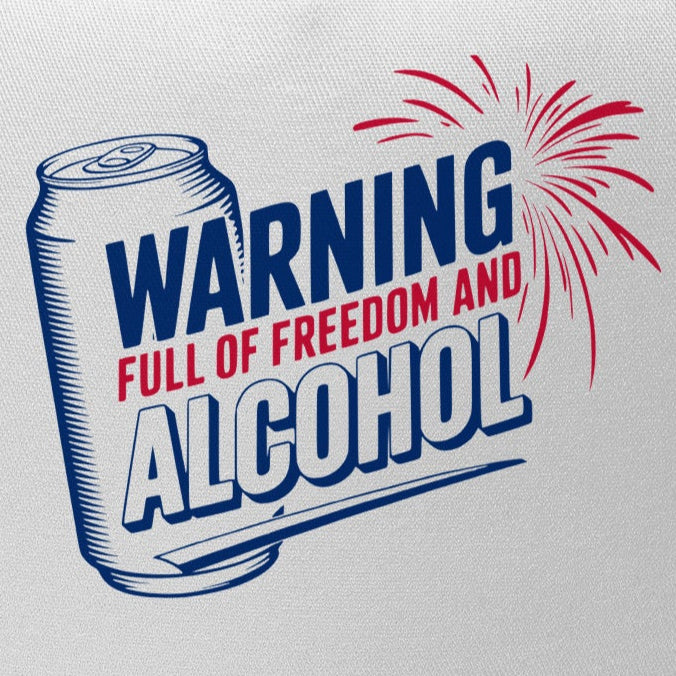 4th of July – Full of Freedom and Alcohol – Patriotic Flat Bill Trucker Hat