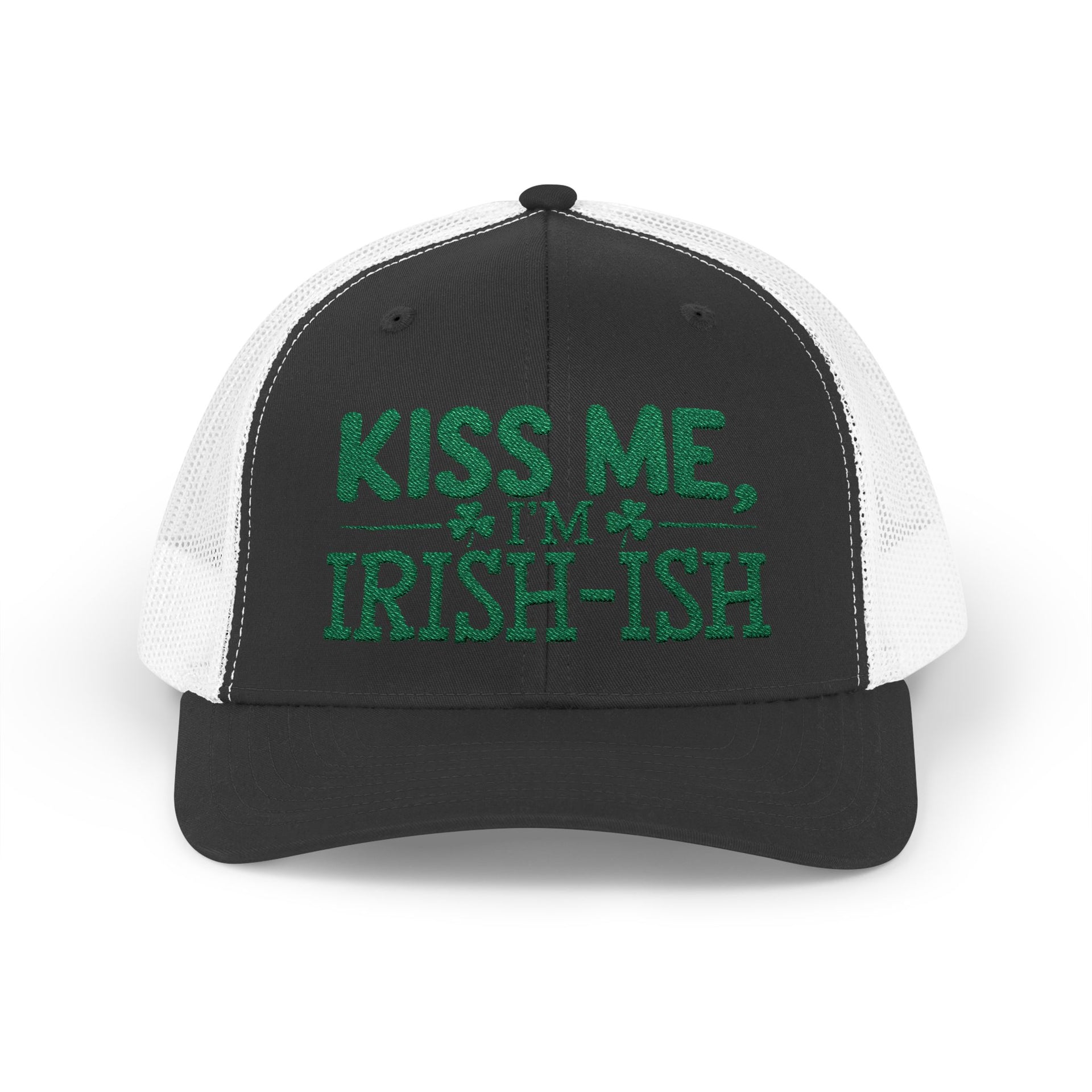 St. Patrick’s Day snapback trucker hat with I’ll Be Your Lucky Charm text