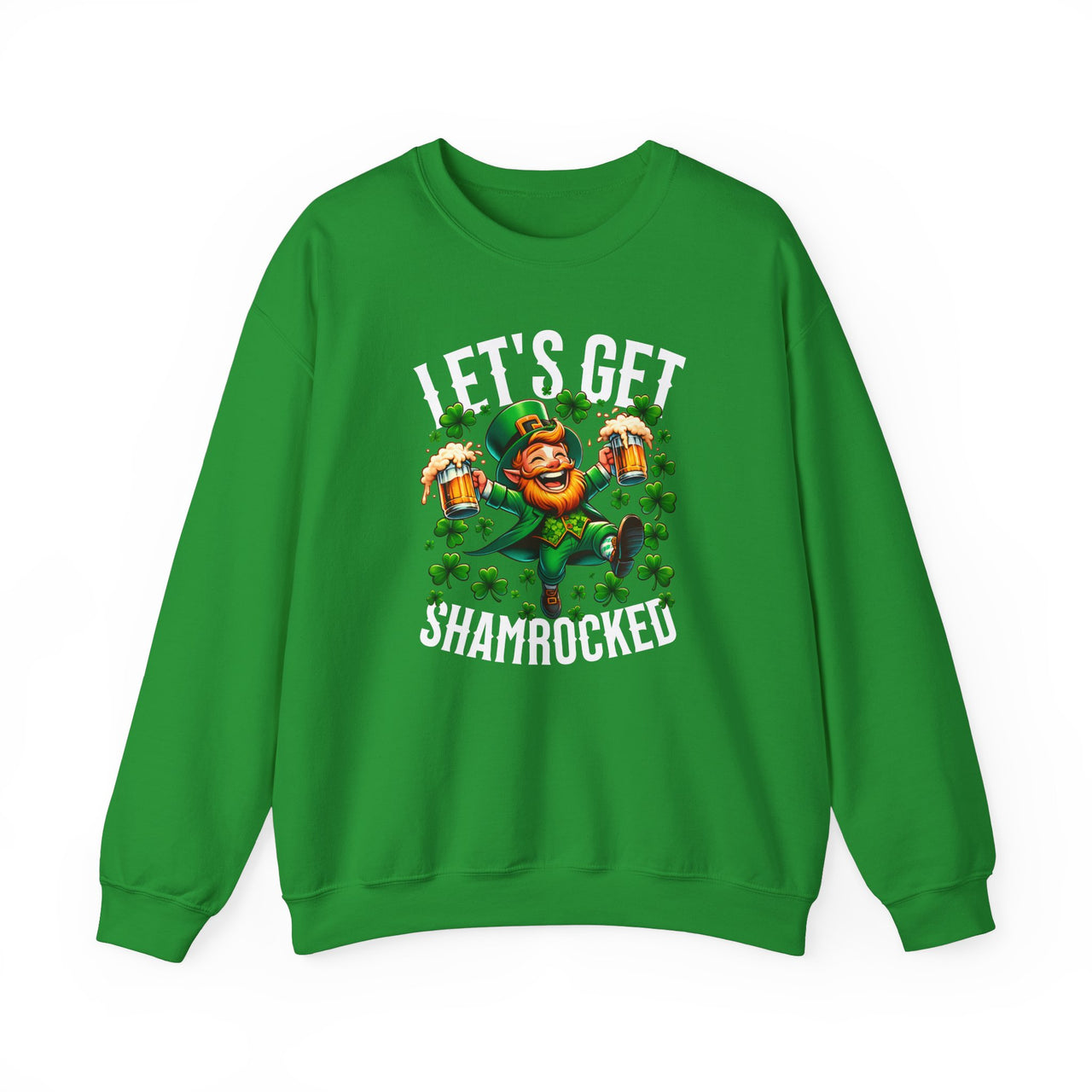 Let's Get Shamrocked Crewneck Sweatshirt, St. Patrick's Day Gift, Unisex Sweatshirt, Irish Party Apparel, Funny Holiday