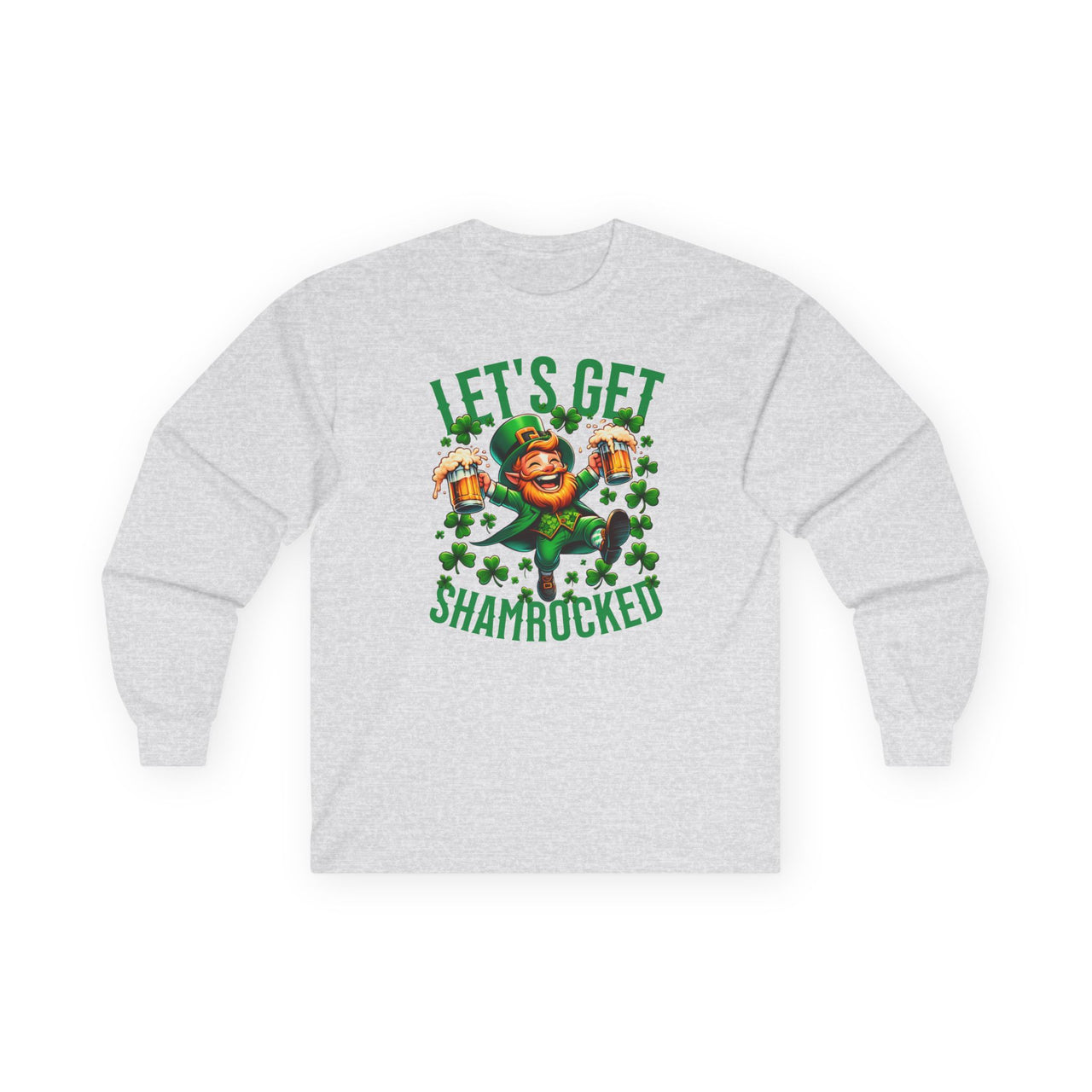St. Patrick's Day Long Sleeve Shirt | Let’s Get Shamrocked | Funny Irish Drinking Tee | Lucky Clover Shirt