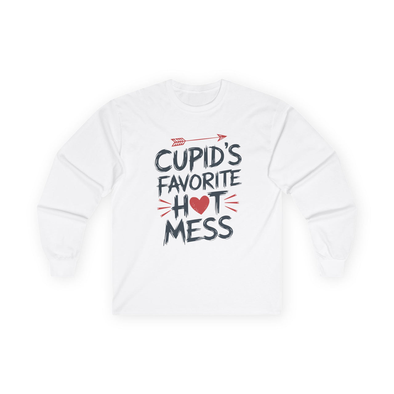 Cupids Favorite Hot Mess Funny Valentines Long Sleeve Shirt Fun Valentines Day Tee Perfect Gift for Her