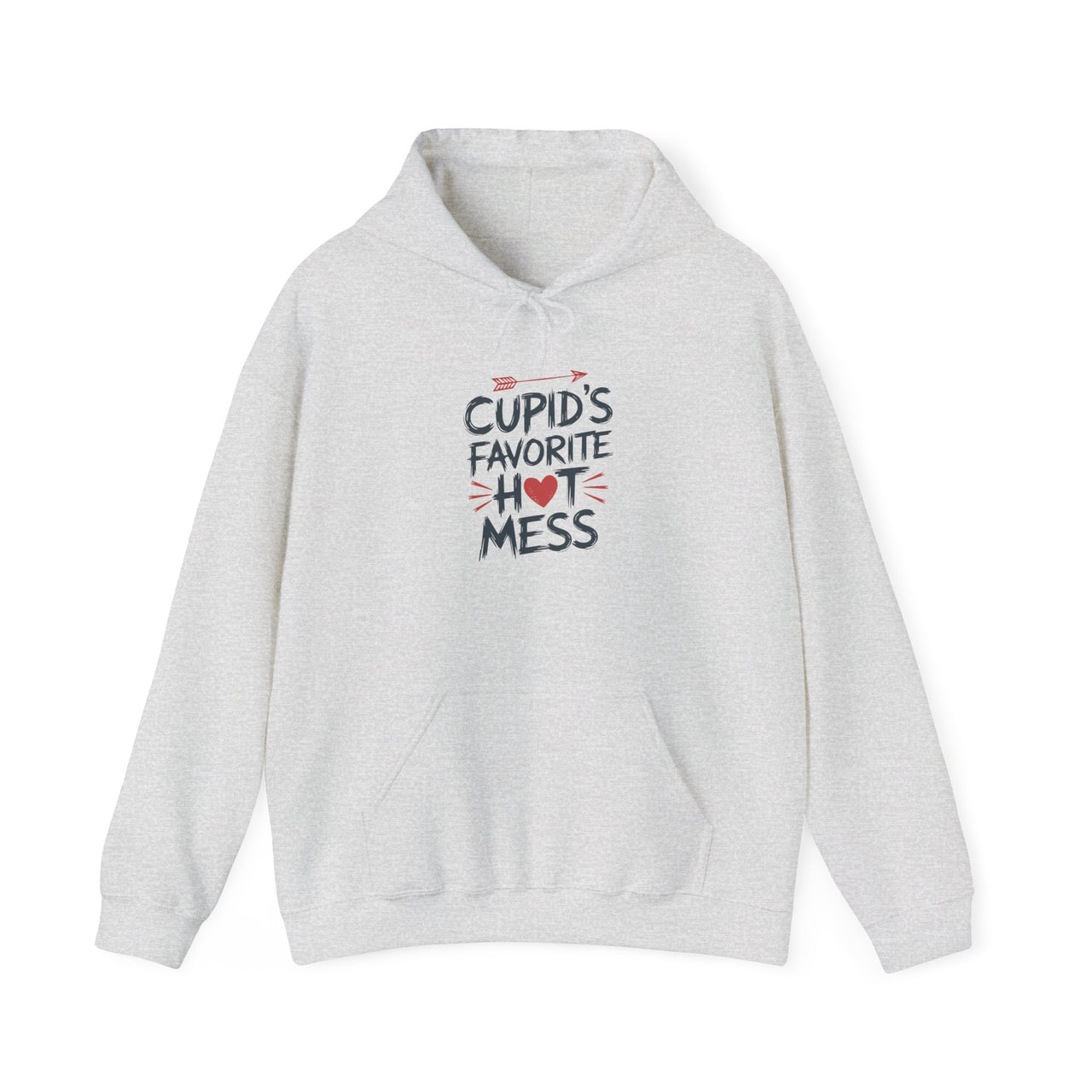 Cupids Favorite Hot Mess Funny Valentines Hoodie Fun Valentines Day Pullover Perfect Gift for Her