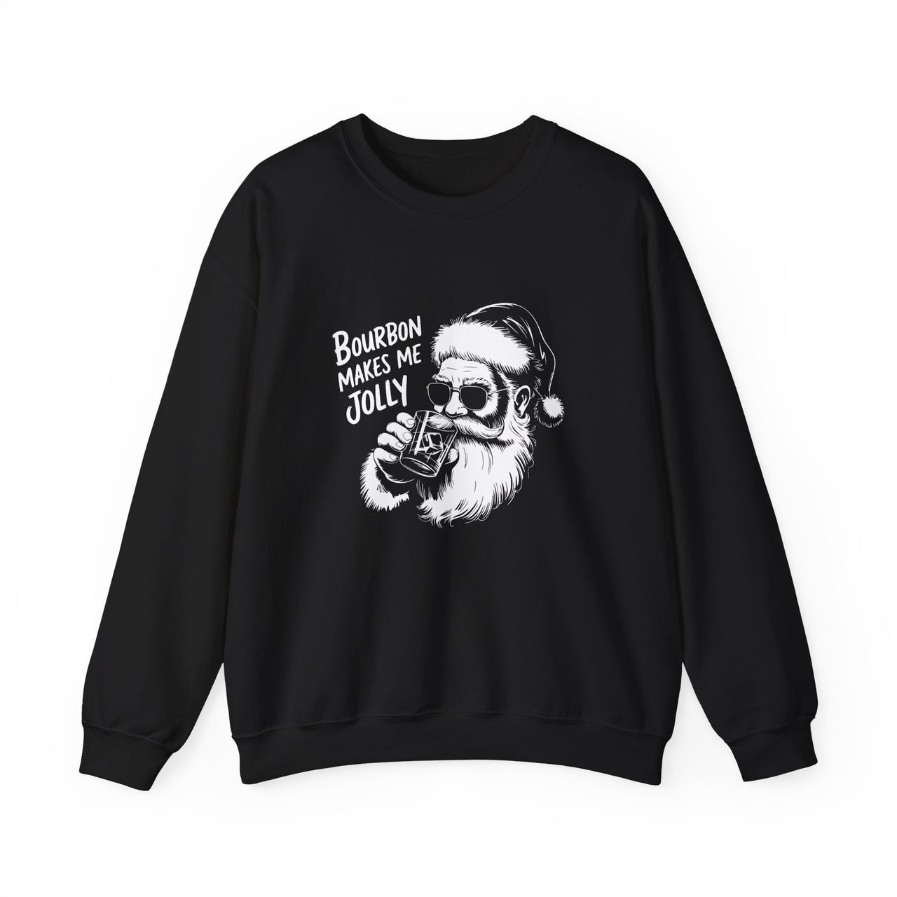 Bourbon Makes Me Jolly – Funny Bourbon Christmas Sweatshirt