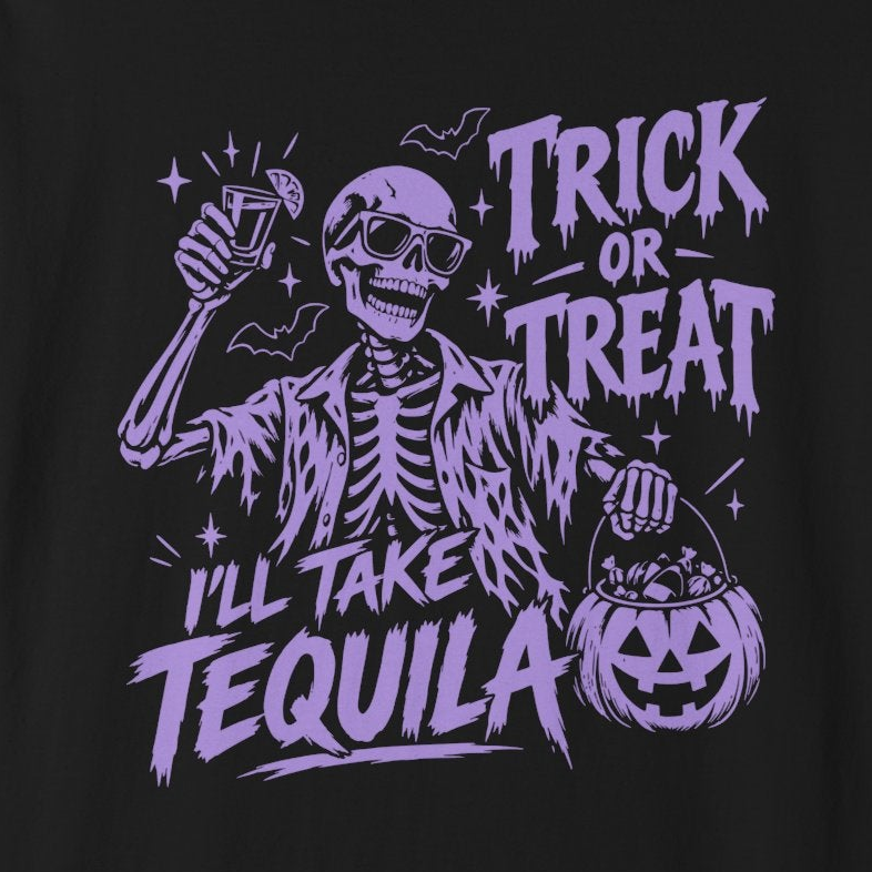 Comfort Colors Trick or Treat I’ll Take Tequila Halloween Shirt