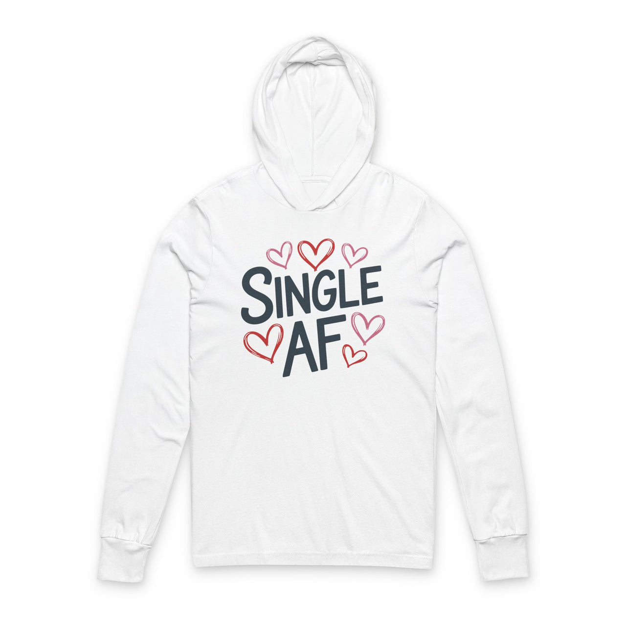 Single AF - Funny Anti-Valentine's Day Featherweight Hoodie- Unisex (Men & Women)