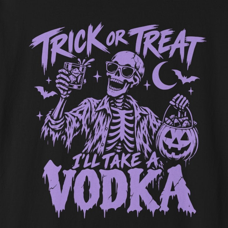 Comfort Colors Trick or Treat I’ll Take a Vodka Halloween Shirt