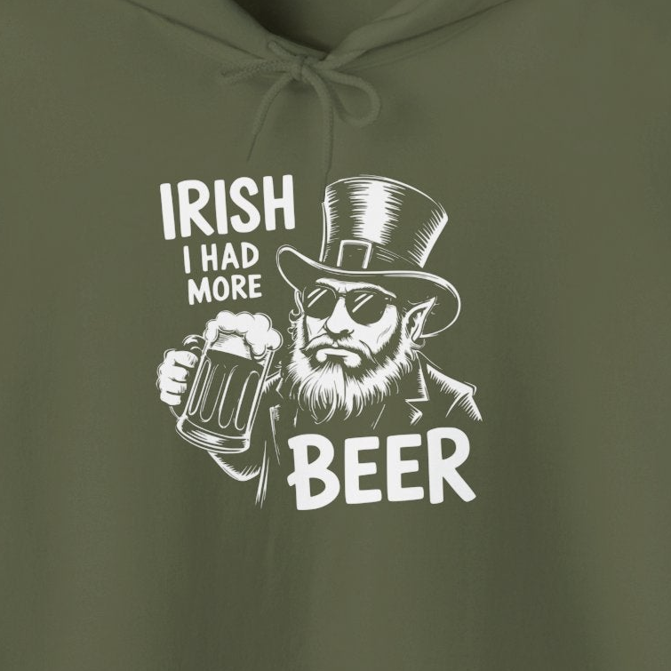 Irish I Had More Beer Premium Soft Hoodie