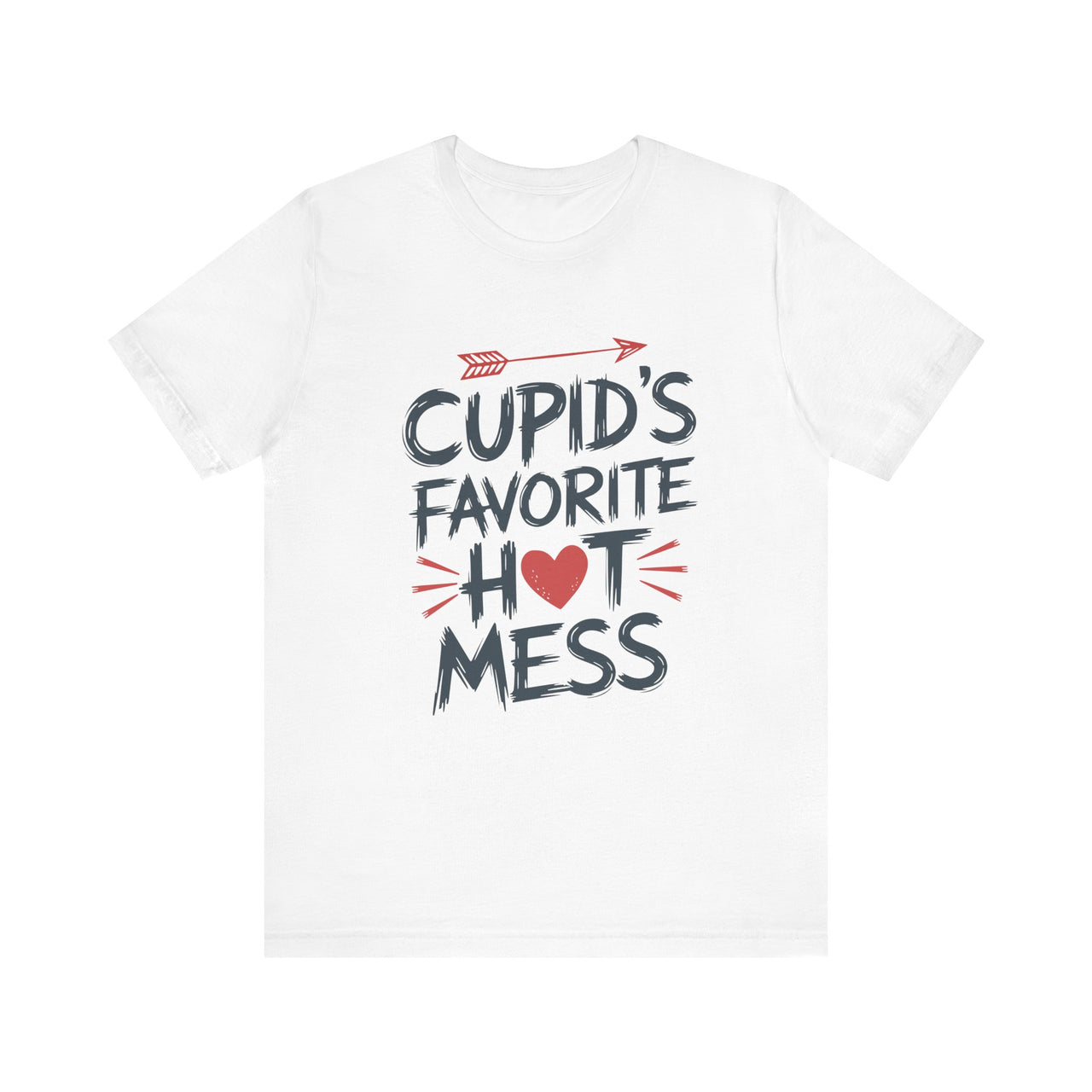 Cupids Favorite Hot Mess Funny Valentines T-Shirt Fun Valentines Day Tee Perfect Gift for Her