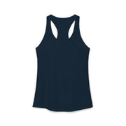 a navy racerback tank top with 'This Vacation is Sponsored by Beer' text funny spring break, beach trip, bachelorette party, girls trip, or lake season design