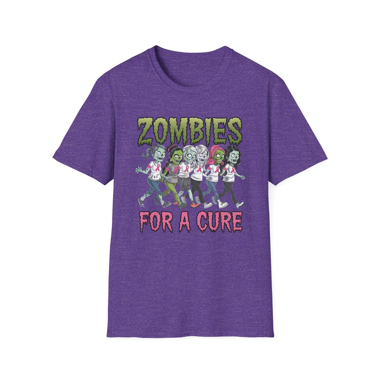 Zombies for a Cure Halloween T-Shirt – Breast Cancer Awareness Zombie Design
