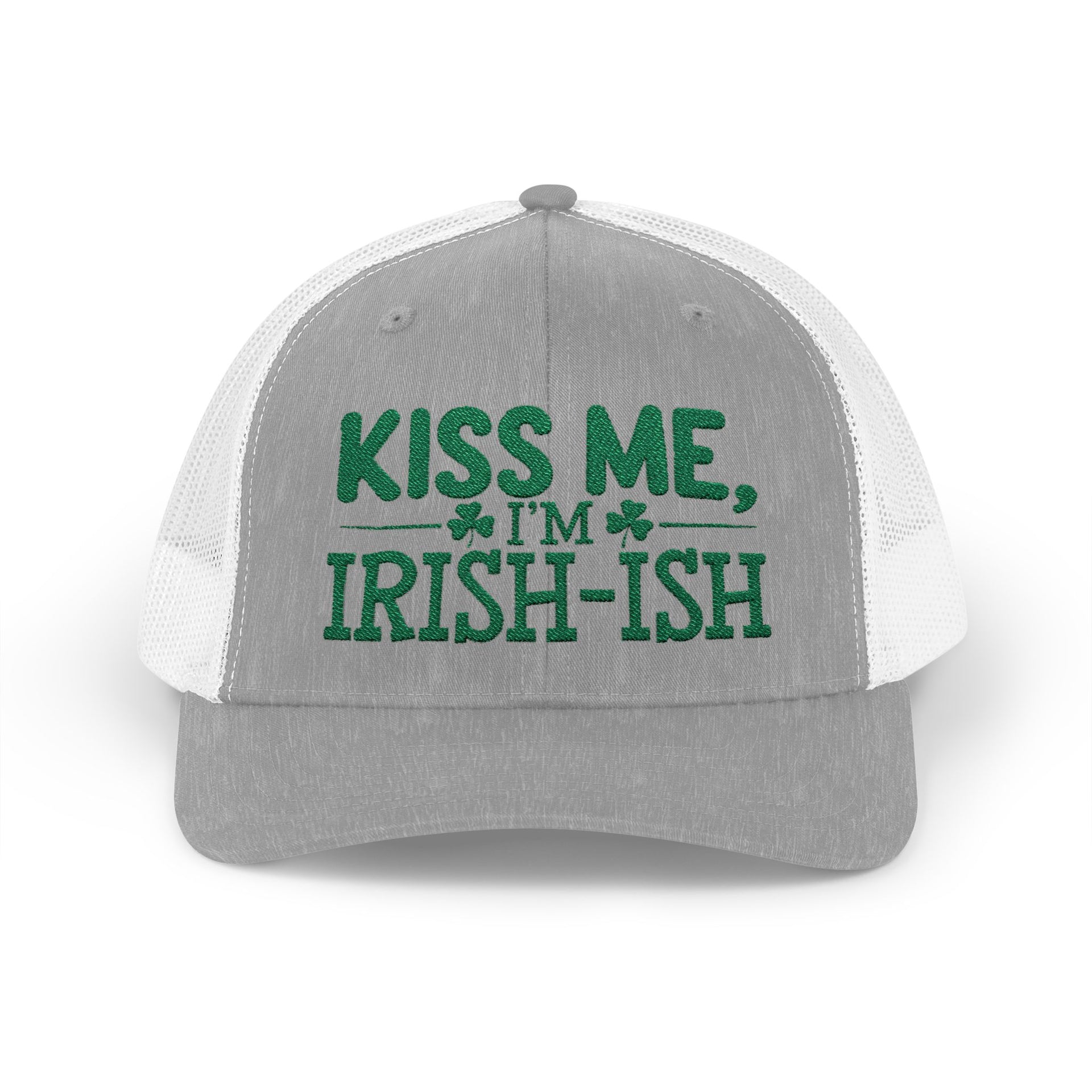 St. Patrick’s Day snapback trucker hat with I’ll Be Your Lucky Charm text