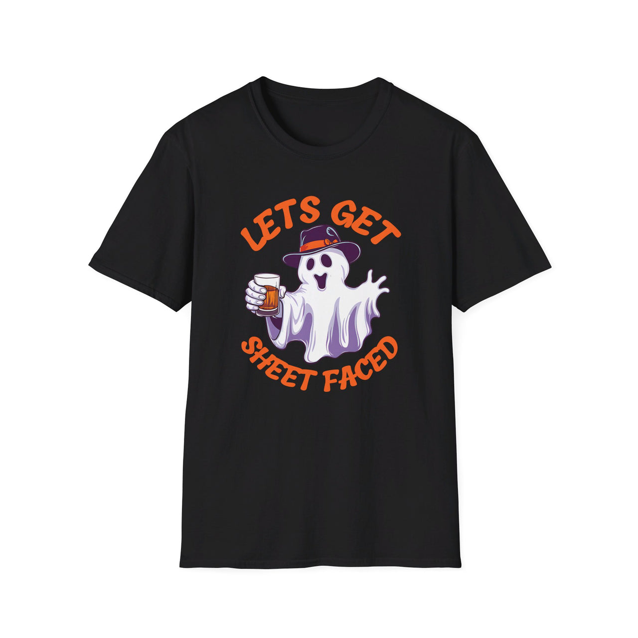 Let's Get Sheet Faced Funny Halloween Tee