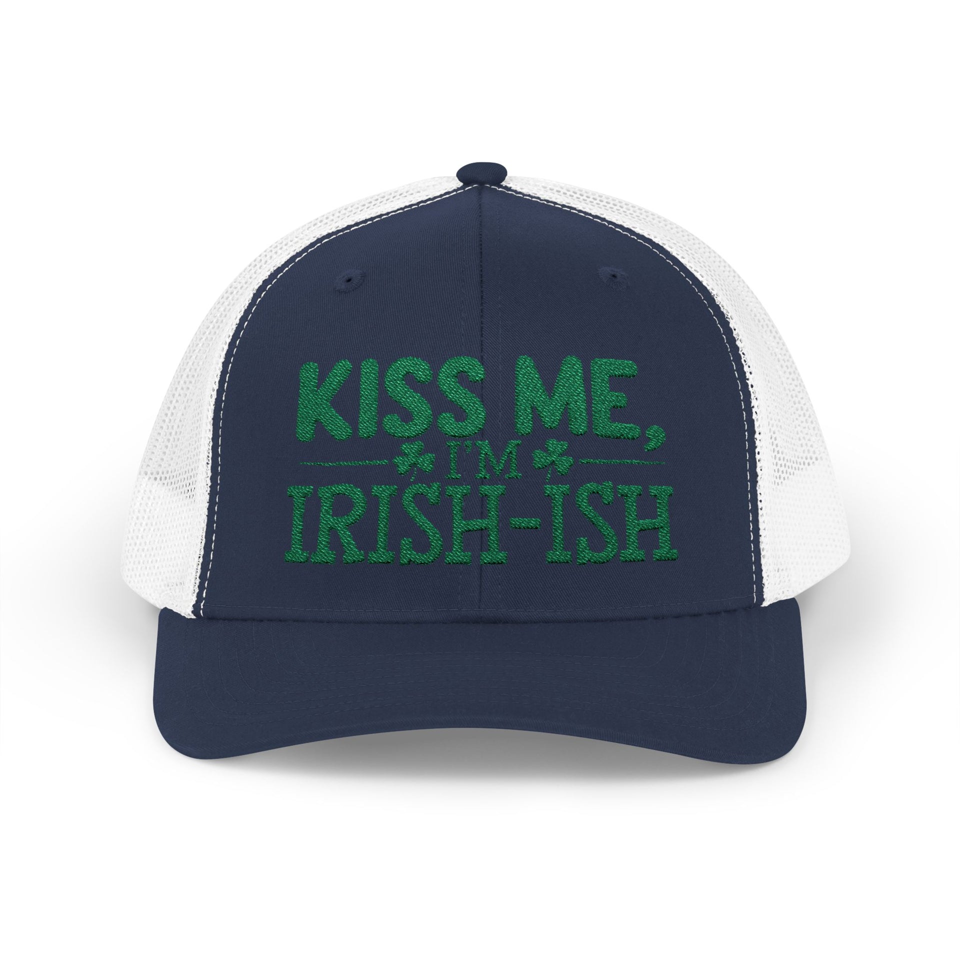 St. Patrick’s Day snapback trucker hat with I’ll Be Your Lucky Charm text