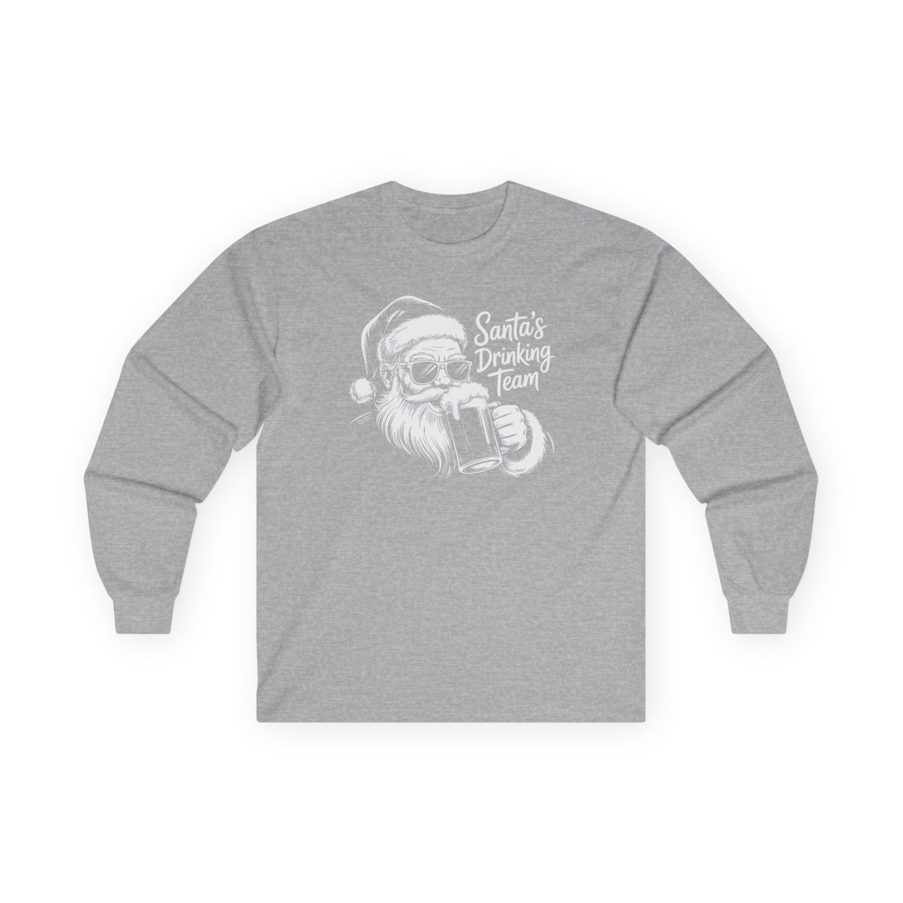 Santa’s Drinking Team – Funny Christmas Party Long Sleeve Tee