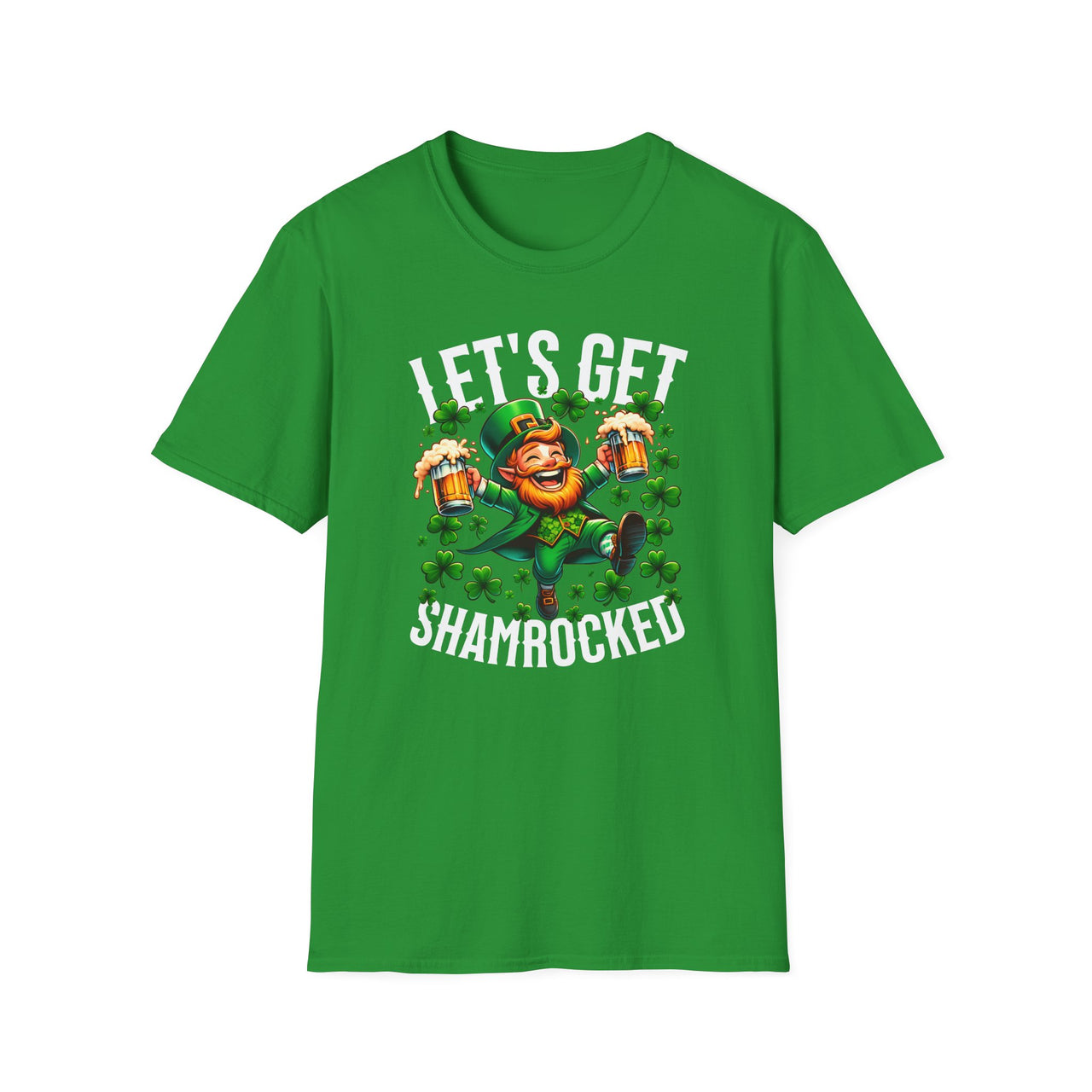 St. Patrick's Day T-Shirt, Let’s Get Shamrocked Tee, Irish Fest Wear, Unisex Party Shirt, Green Beer Celebration Outfits