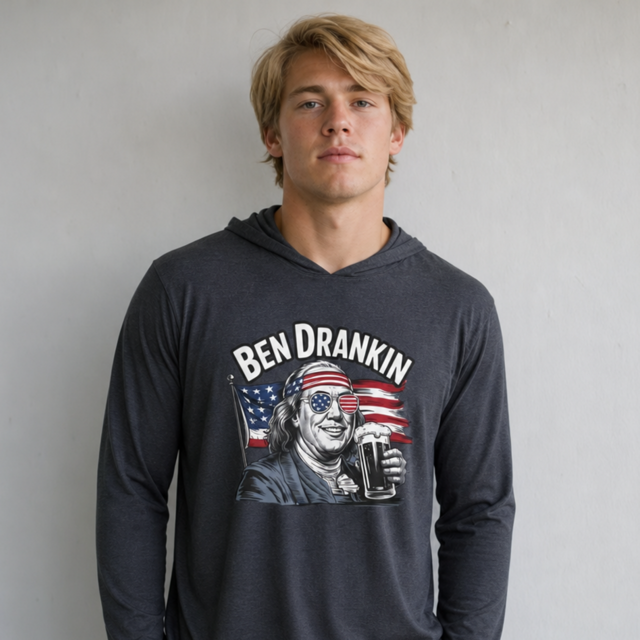 Ben Drankin Lightweight Graphic Hoodie for 4th of July
