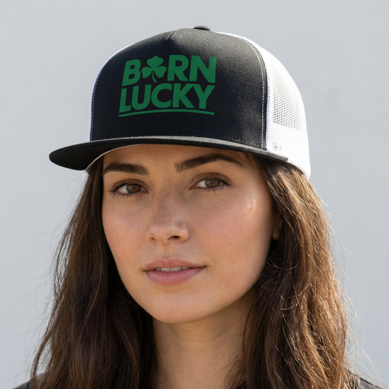 Born Lucky - Funny St. Patrick's Day Trucker Hat - Classic Snapback Cap