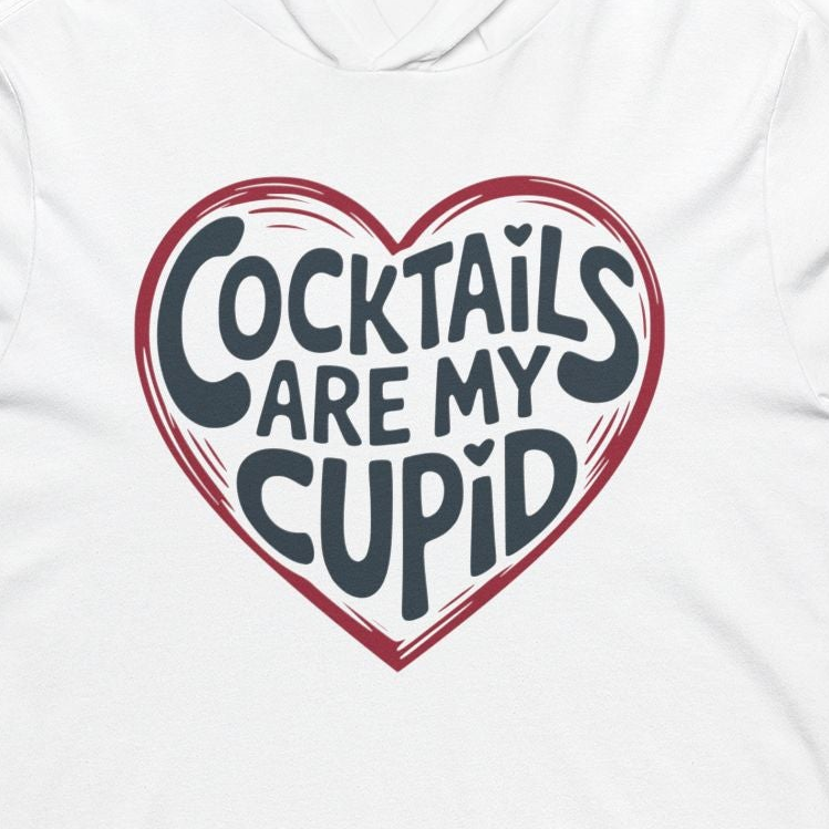 Cocktails Are My Cupid - Funny Valentine's Day Featherweight Hoodie - Unisex (Men & Women)