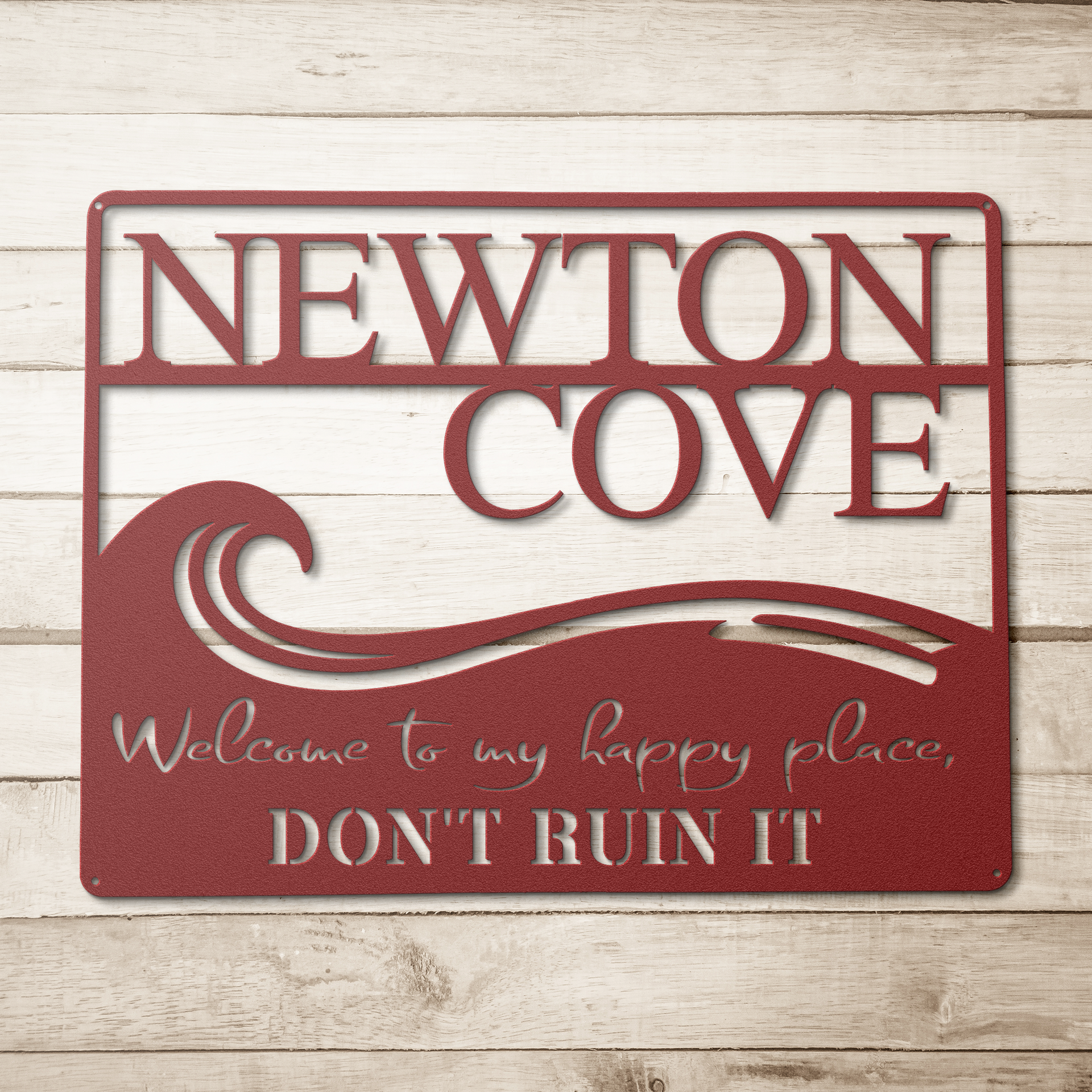 Funny_Lakehouse_Metal_Sign__Welcom_Red_Simple_Wood_BKGD_Mockup.png