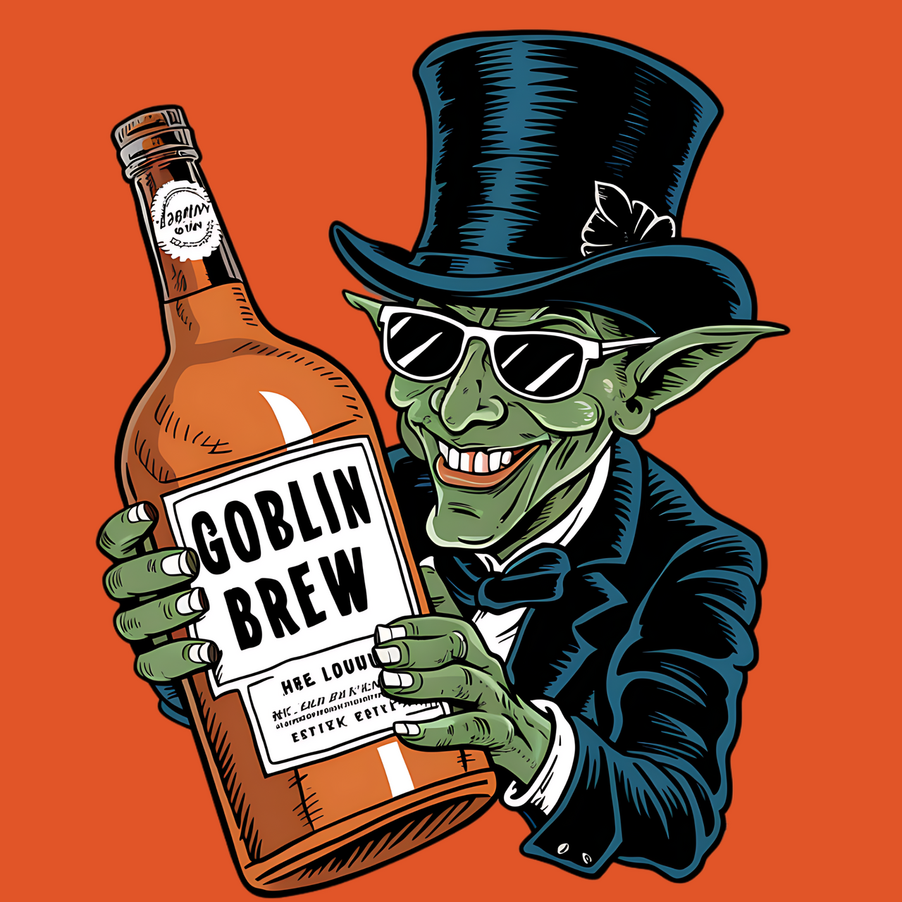 Beer Goblin Funny Halloween Graphic Tee