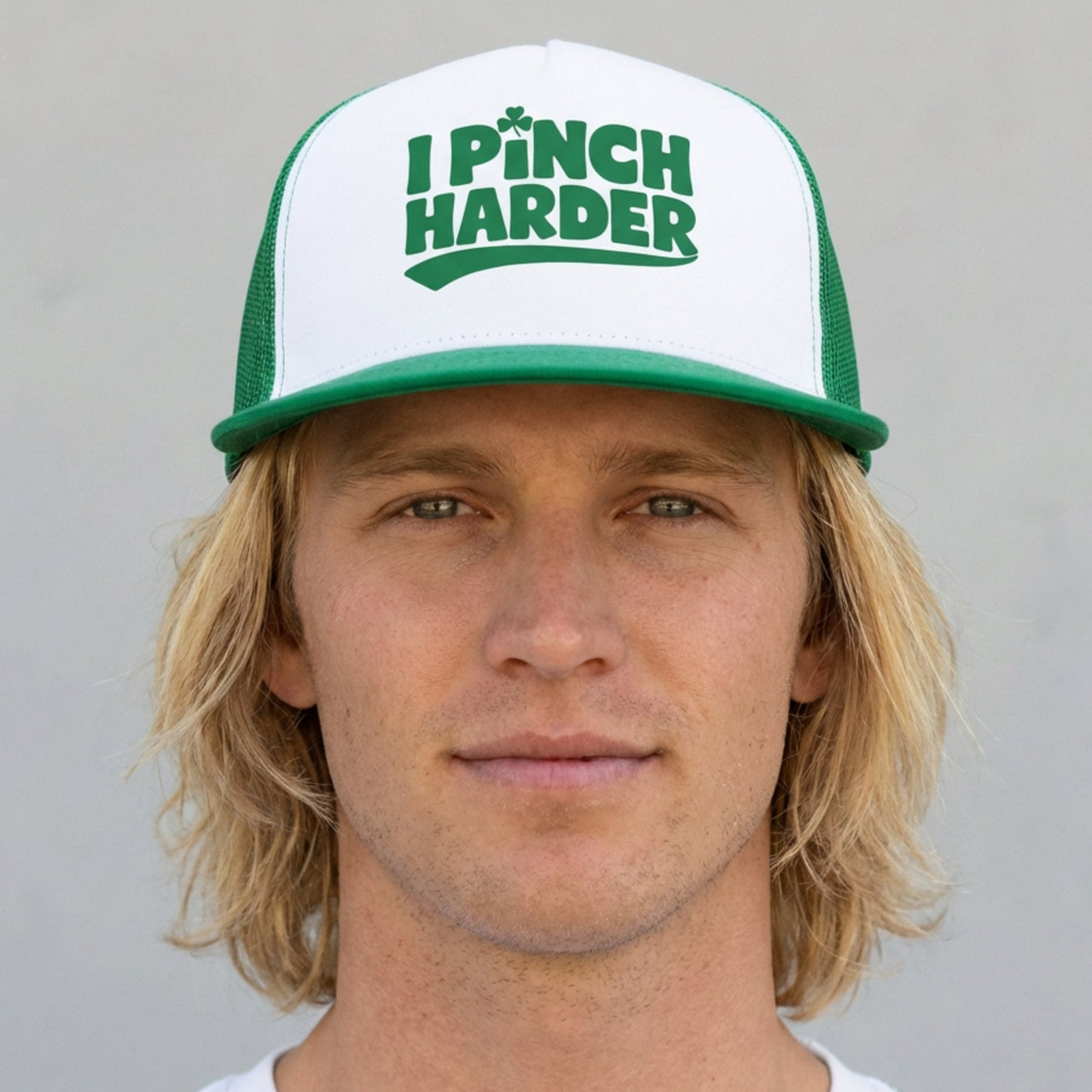 I Pinch Harder - Funny St. Patrick's Day Trucker Hat - Snapback Cap