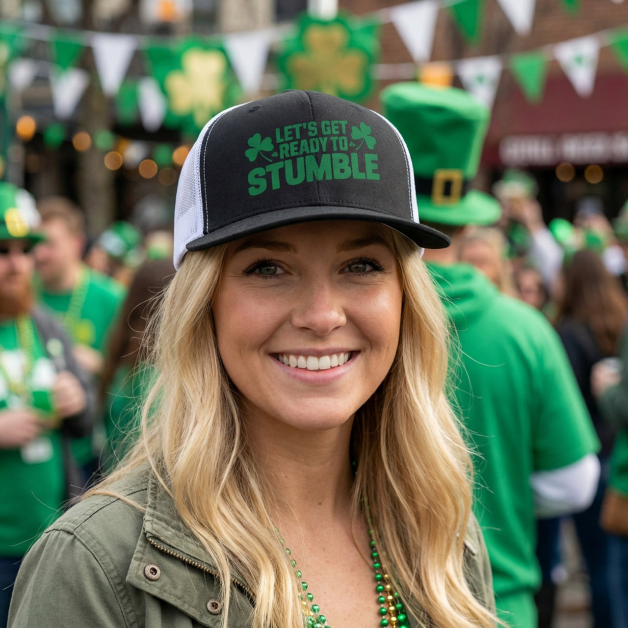 Let's Get Ready To Stumble - Funny St. Patrick's Day Trucker Hat - Classic Snapback Cap