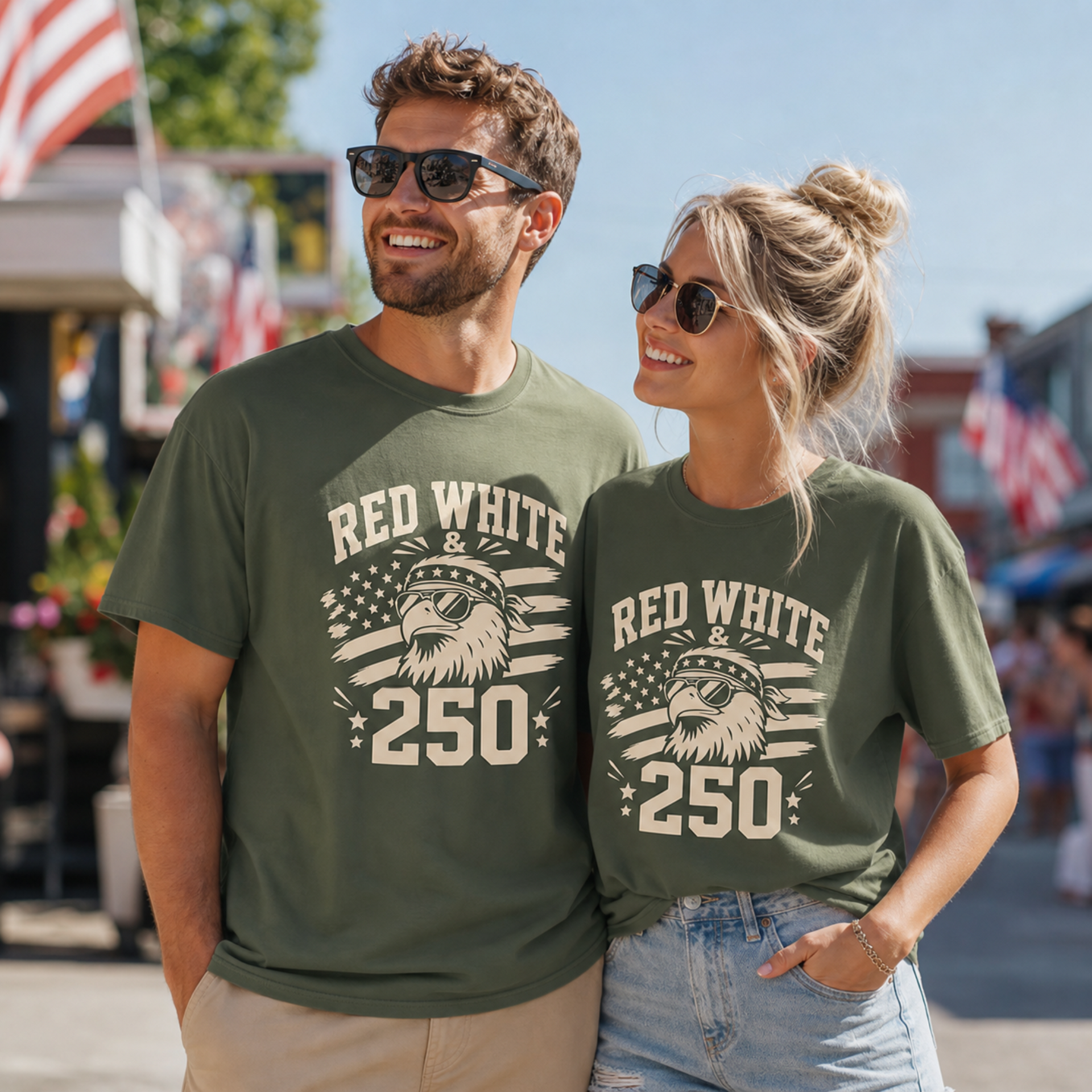 America 250 patriotic t-shirt for Independence Day celebrations