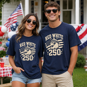 Funny America 250 eagle shirt with sunglasses and flag artwork