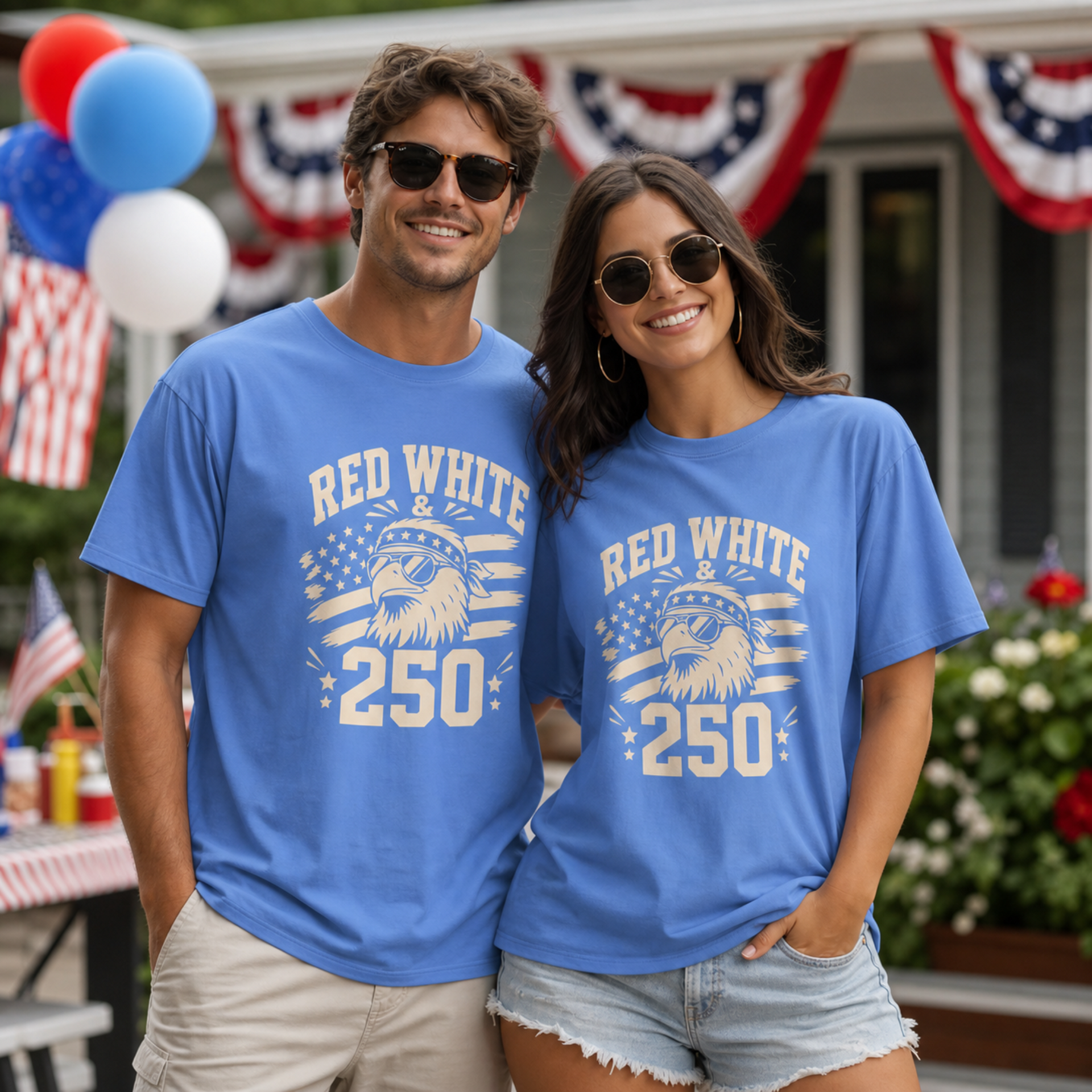 America 250 patriotic t-shirt for Independence Day celebrations