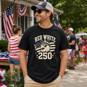 America 250 patriotic t-shirt for Independence Day celebrations