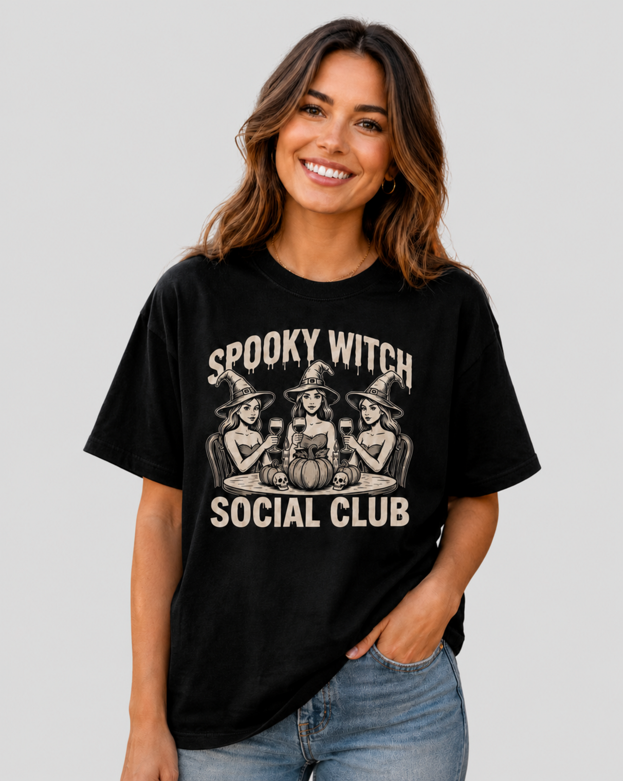Comfort Colors Spooky Witch Social Club Halloween Shirt